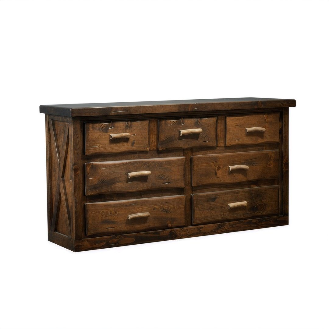 ANTLER & BARNWOOD 7 DRAWER DRESSER