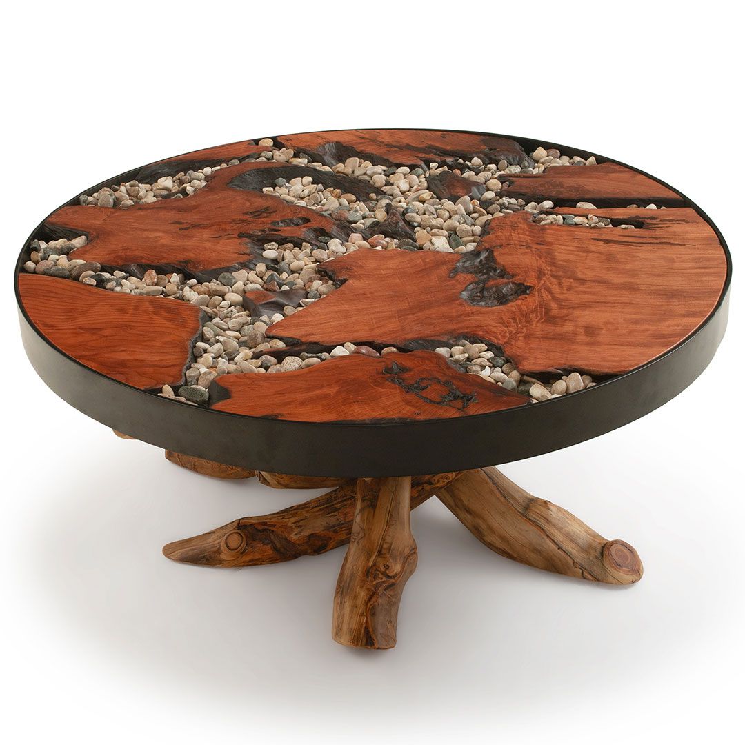 A River Runs Through It Aspen & Redwood Coffee Table