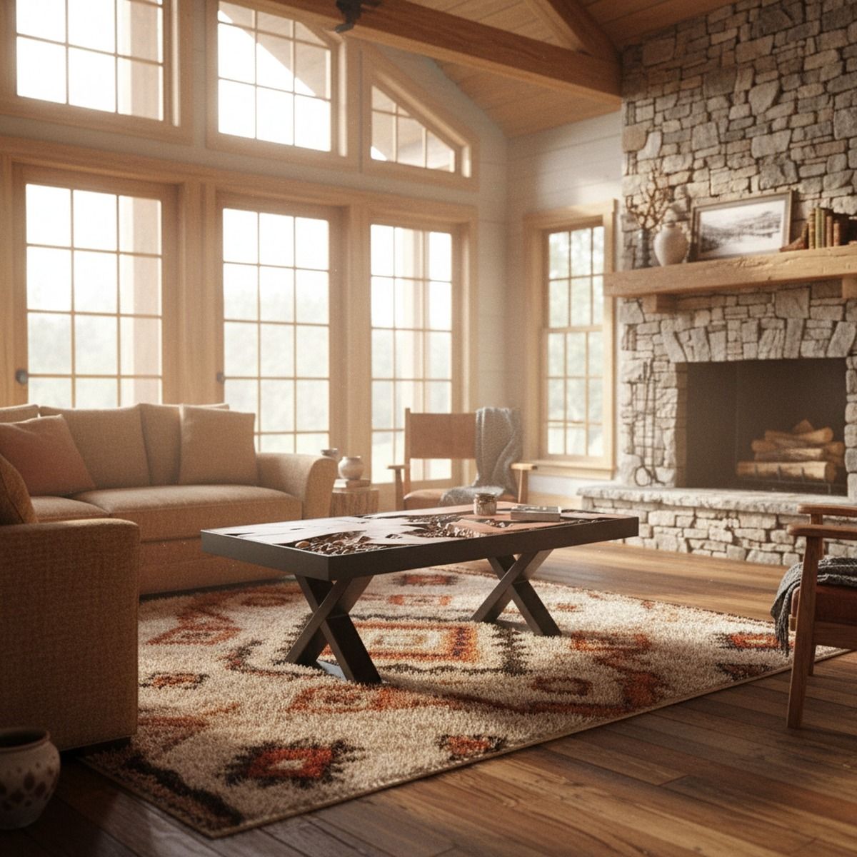 Contemporary Rustic Coffee Table