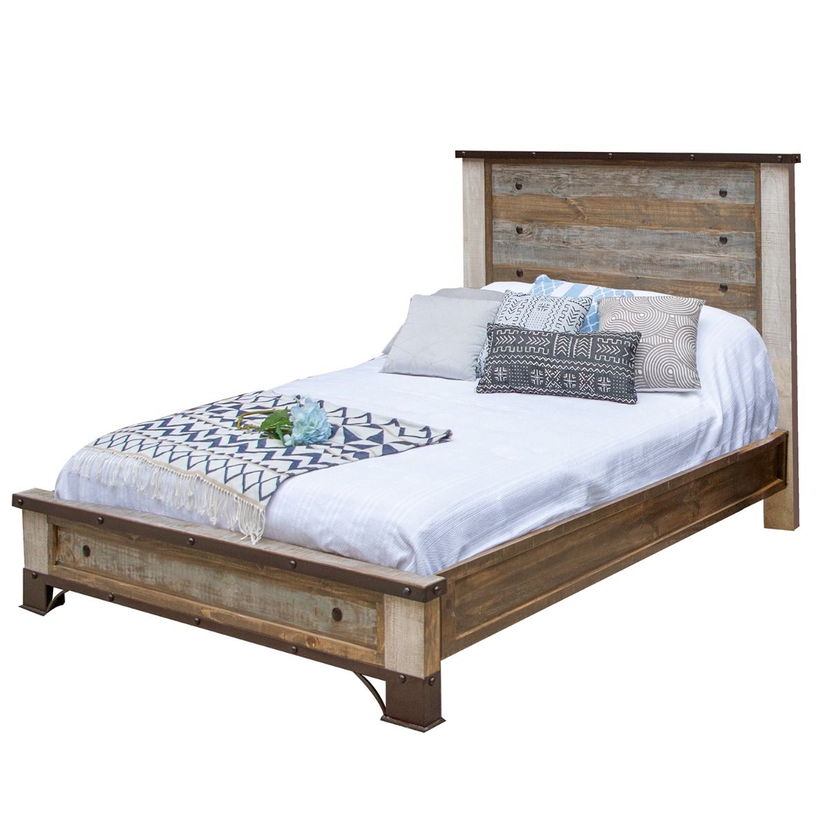 ANTIQUE BARNWOOD BED
