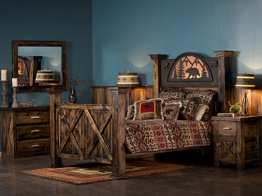 BARNWOOD BEAR SILHOUETTE BED
