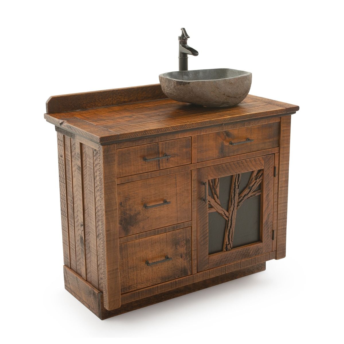 Autumn Forest Rustic Barnwood Vanity