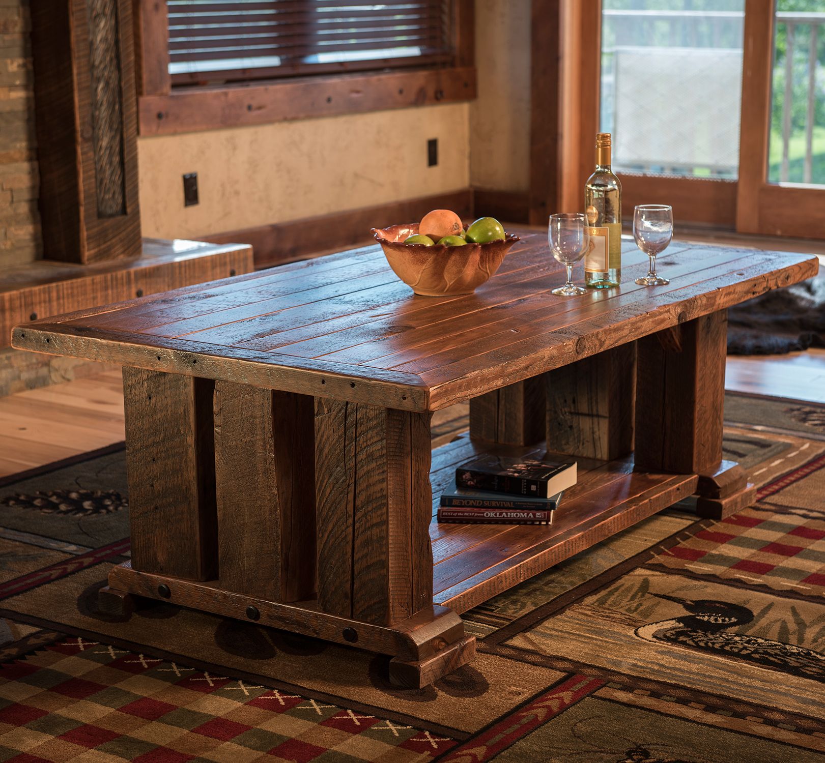 Rocky Creek Barnwood Portico Coffee Table