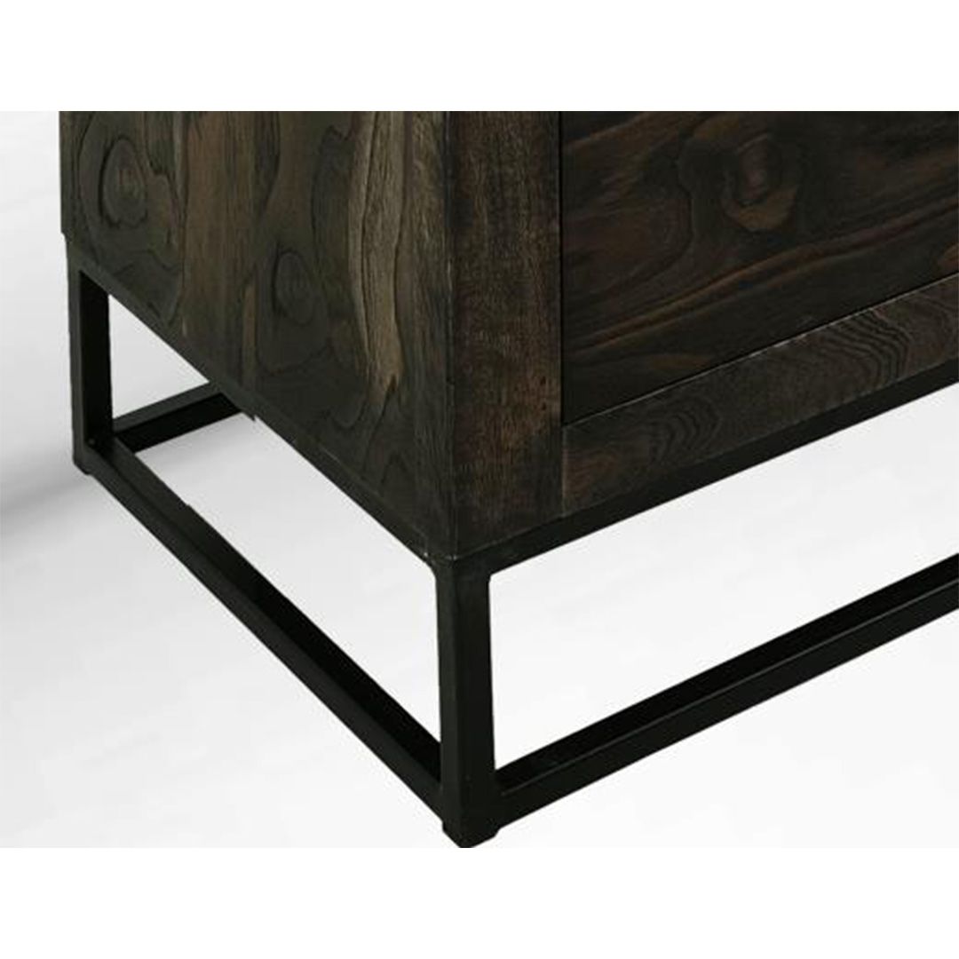DARK TEAK 2 DRAWER NIGHTSTAND