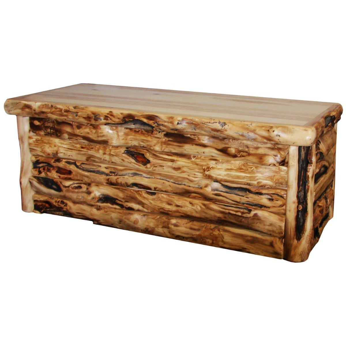 Woodland Creek Furniture Beartooth Aspen Log Hope Chest - Thumbnail 2