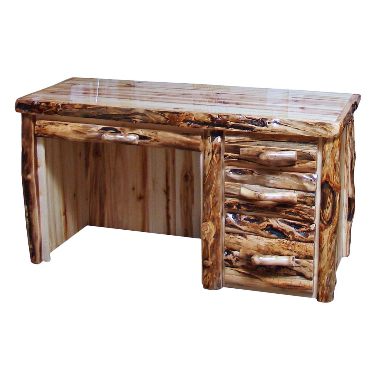Rustic Aspen Log Student Desk
