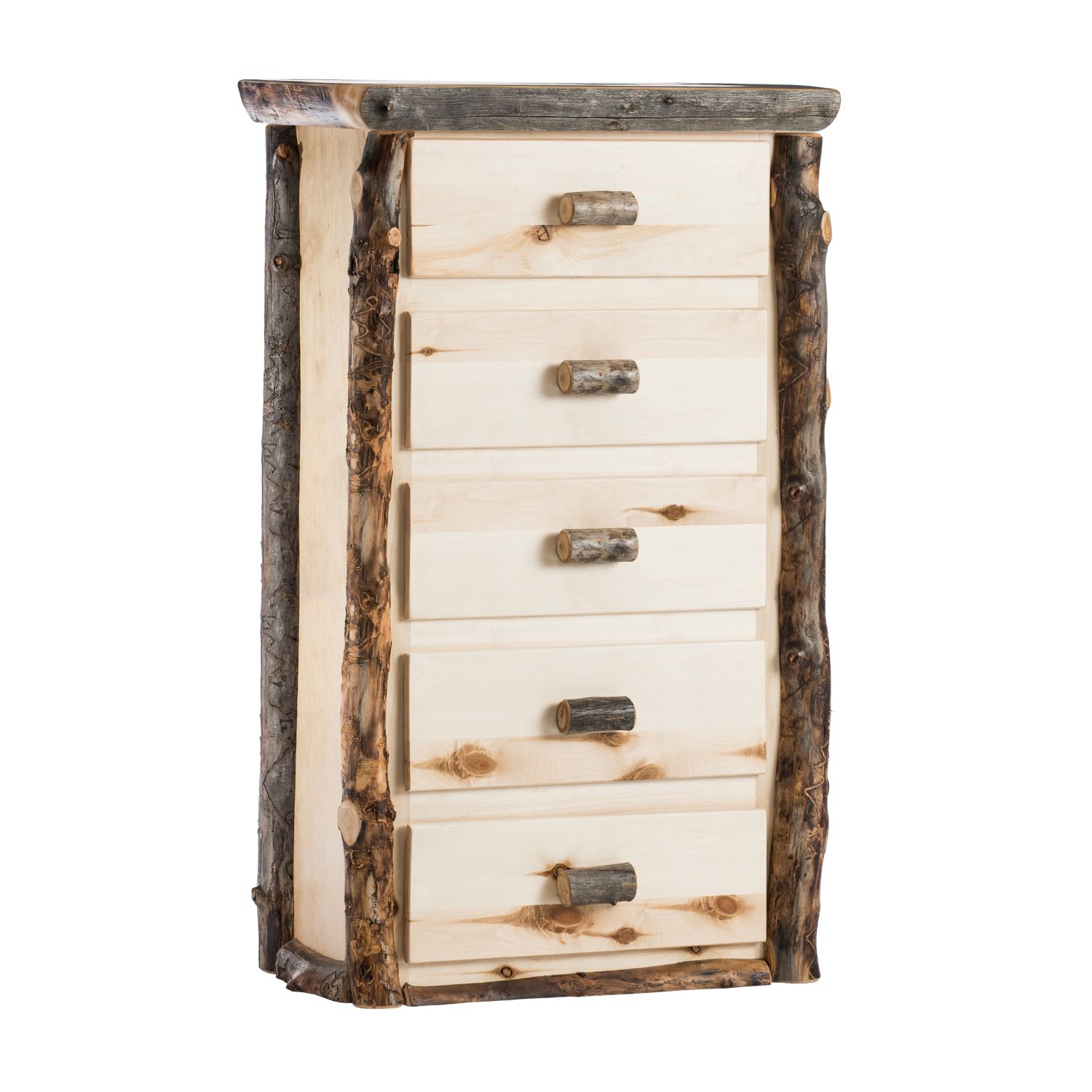 BEAVER CREEK ASPEN 5 DRAWER LOG CHEST