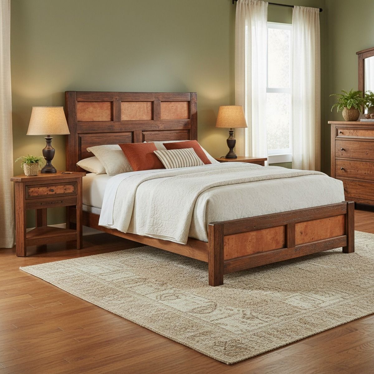 RECLAIMED RANCH HAMMERED COPPER PANEL BED