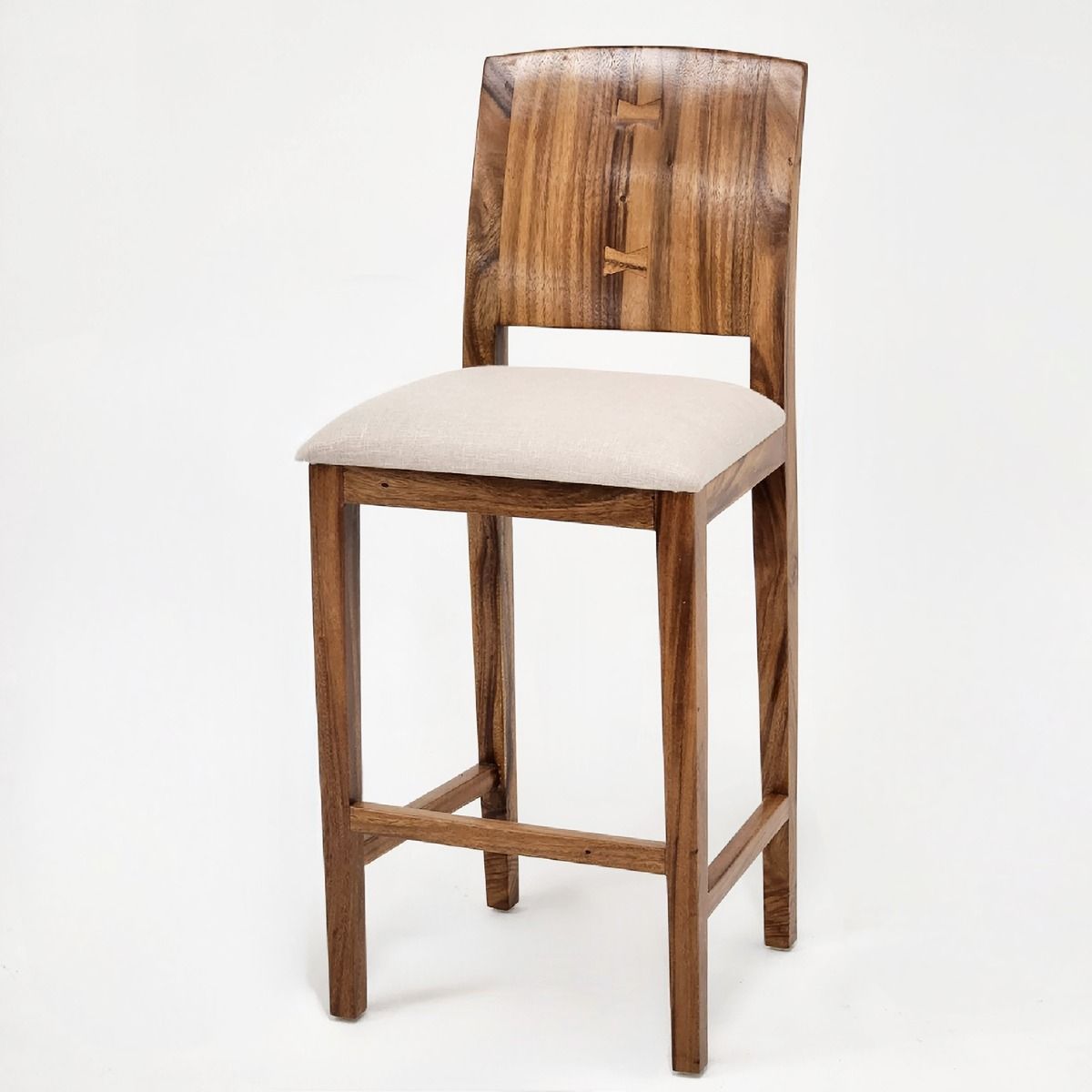 Bell Arc Golden Walnut Bar Stool