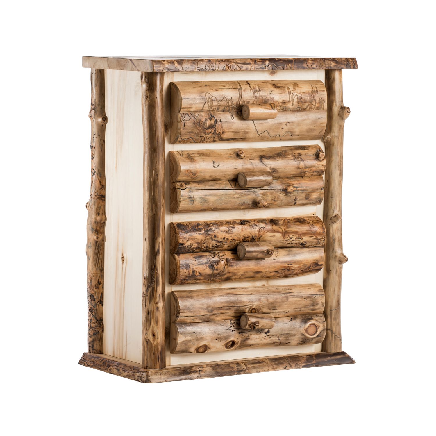 BOULDER MOUNTAIN 4 DRAWER ASPEN LOG CHEST