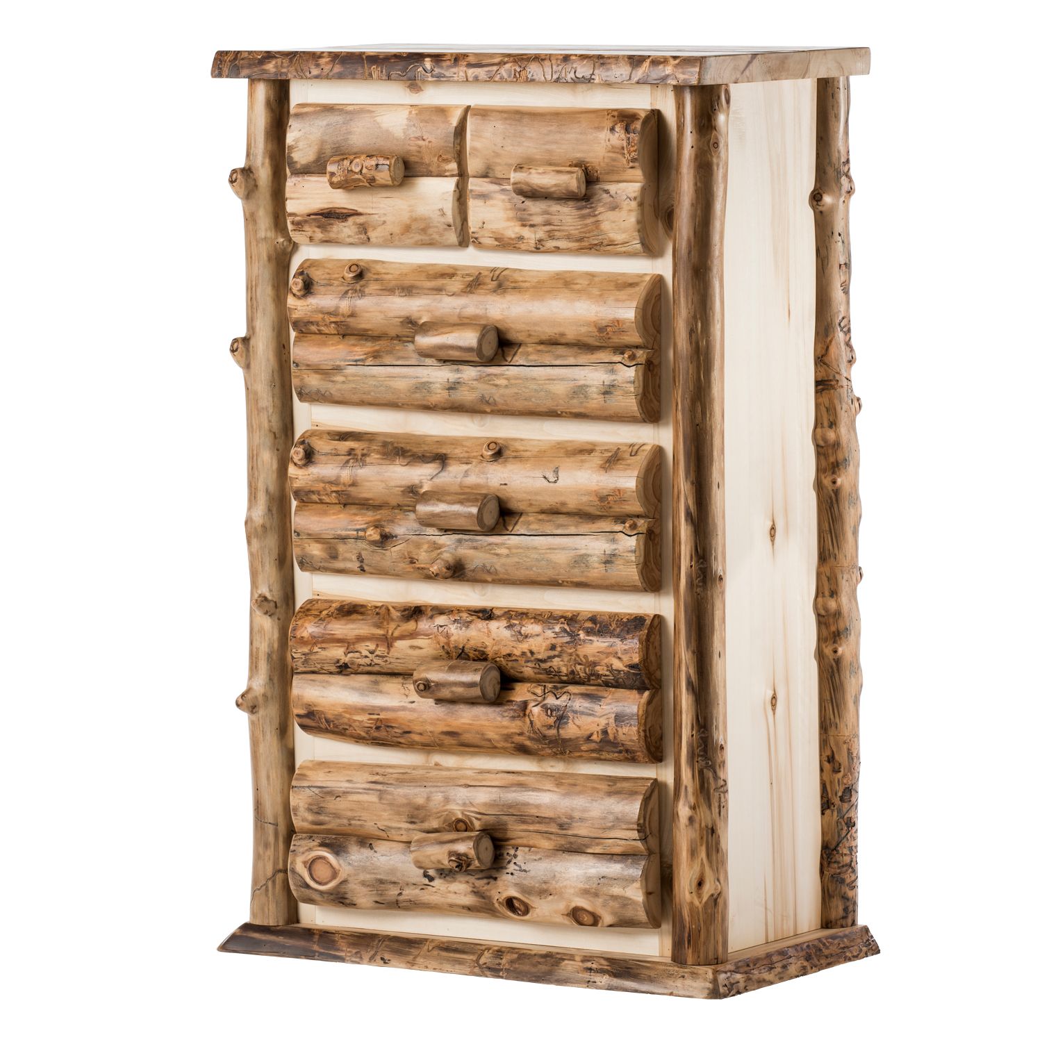 BOULDER MOUNTAIN 6 DRAWER ASPEN LOG BACHELOR CHEST