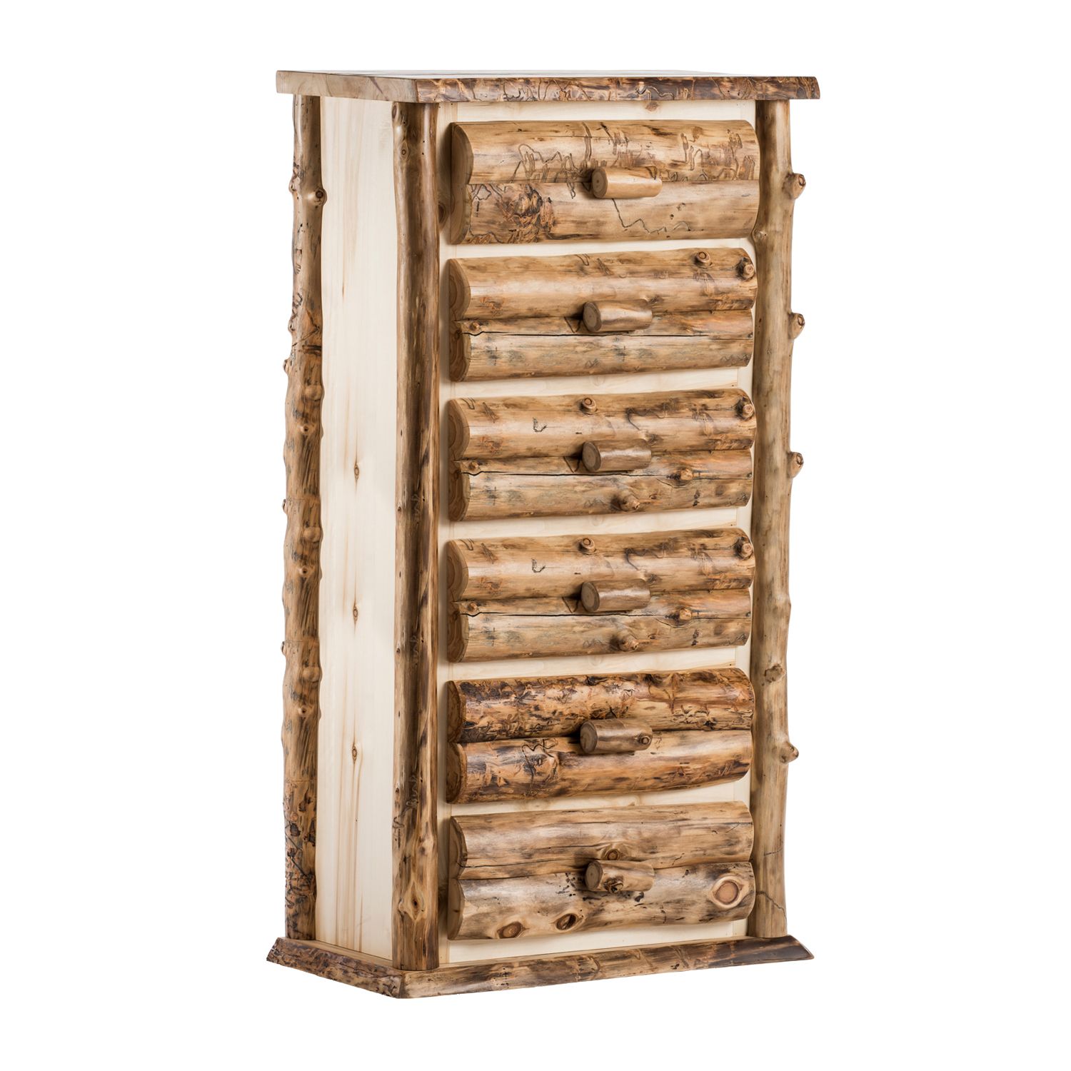 BOULDER MOUNTAIN 6 DRAWER ASPEN LOG CHEST