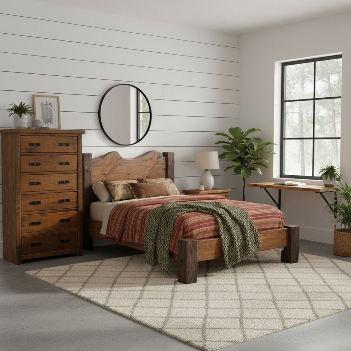 NATURAL SLAB BARNWOOD BED