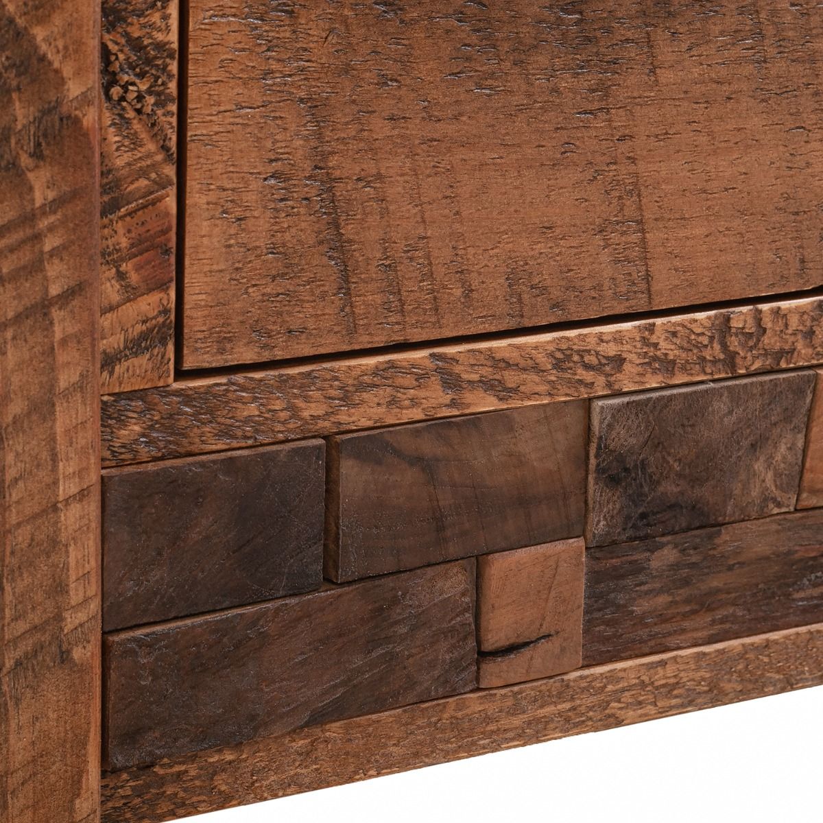 RUSTIC BRICK IN THE WALL 6 DRAWER BARNWOOD LINGERIE CHEST