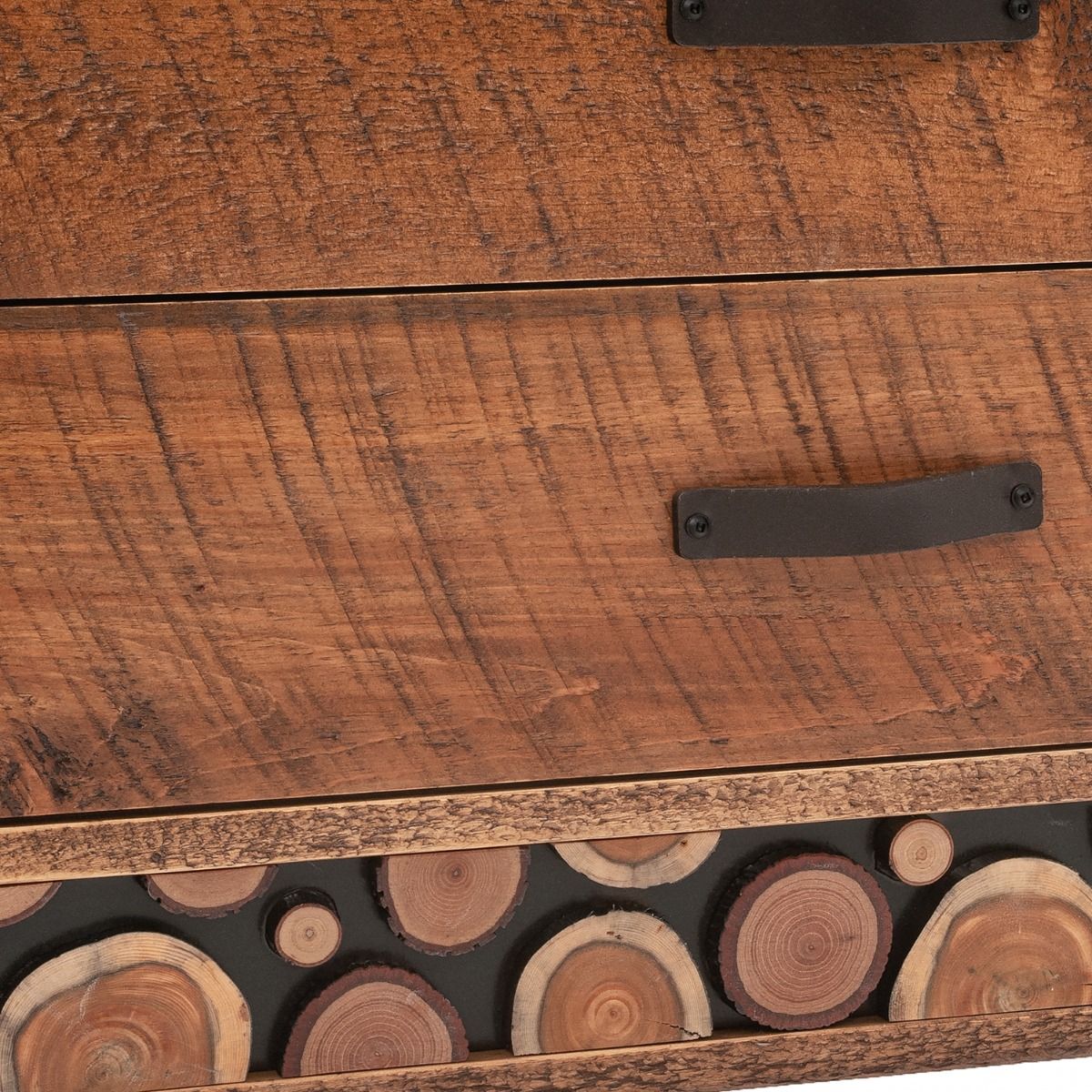 RUSTIC CAMPFIRE 5 DRAWER BARNWOOD CHEST