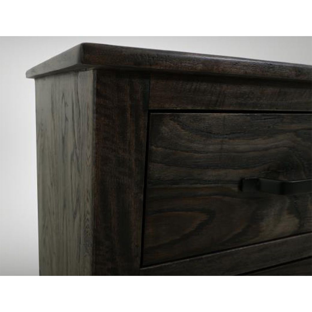 DARK TEAK 2 DRAWER NIGHTSTAND