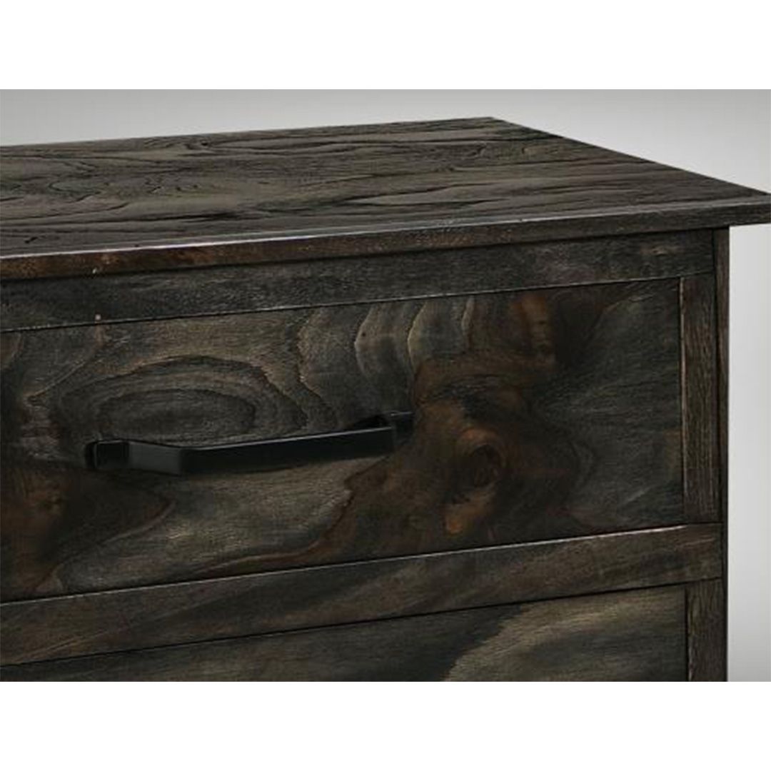 DARK TEAK 2 DRAWER NIGHTSTAND