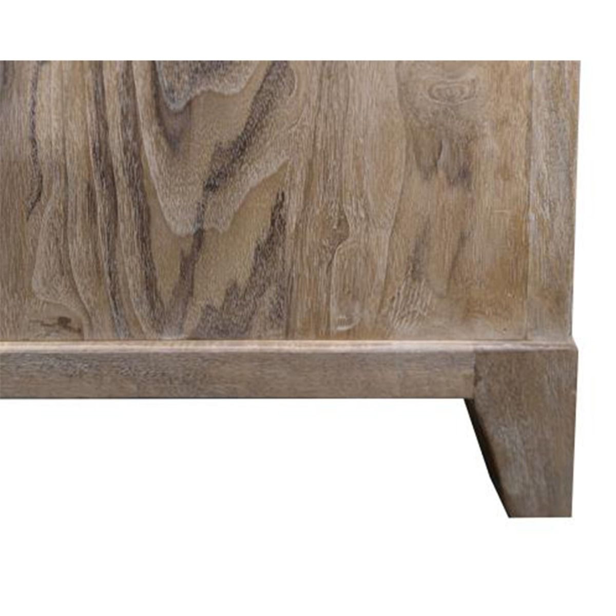 WHITE TEAK 2 DRAWER NIGHTSTAND