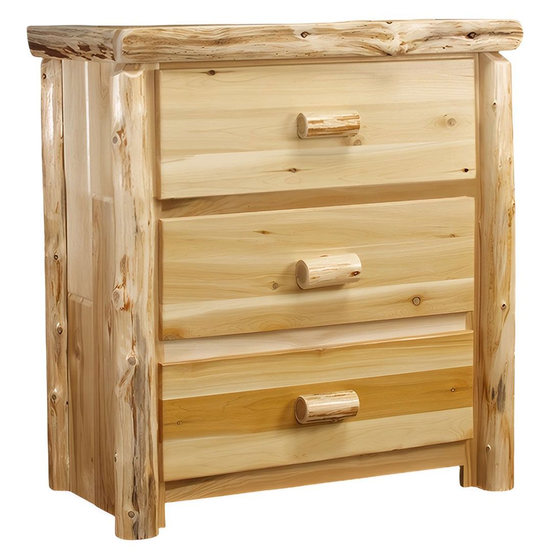 CEDAR LAKE CABIN 3 DRAWER LOG CHEST