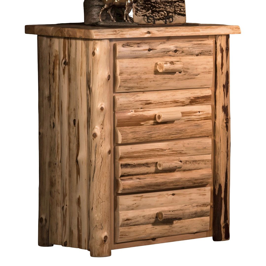 CEDAR LAKE LOGGER 4 DRAWER LOG CHEST