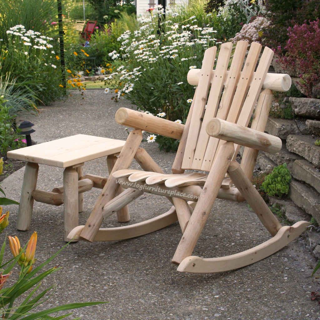 Contoured Comfort Log Rocking Chair
