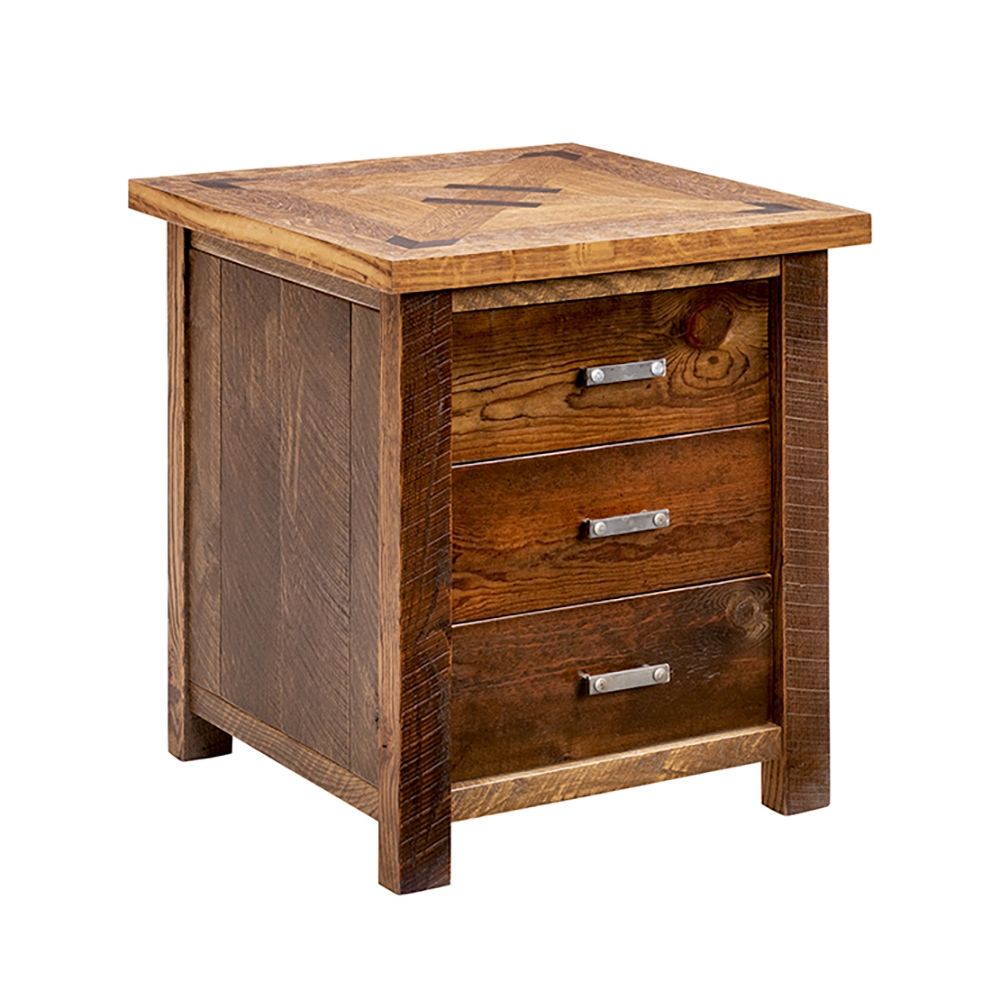 CHATEAU NATURAL WOOD 3 DRAWER NIGHTSTAND