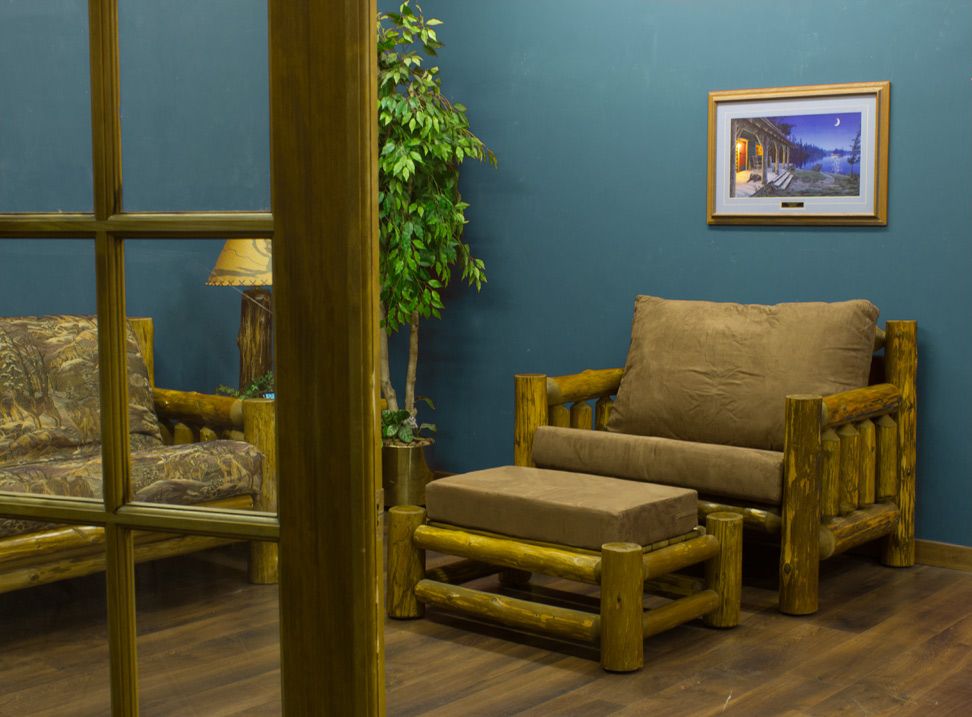 Cedar Lake Log Chair-and-a-Half