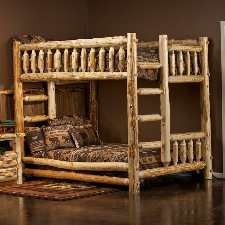 CEDAR LAKE FULL OVER FULL LOG BUNK BED