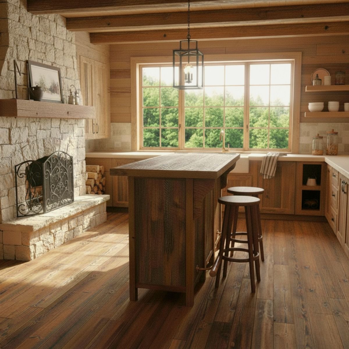 Rustic Reclaimed Barn Wood Bar