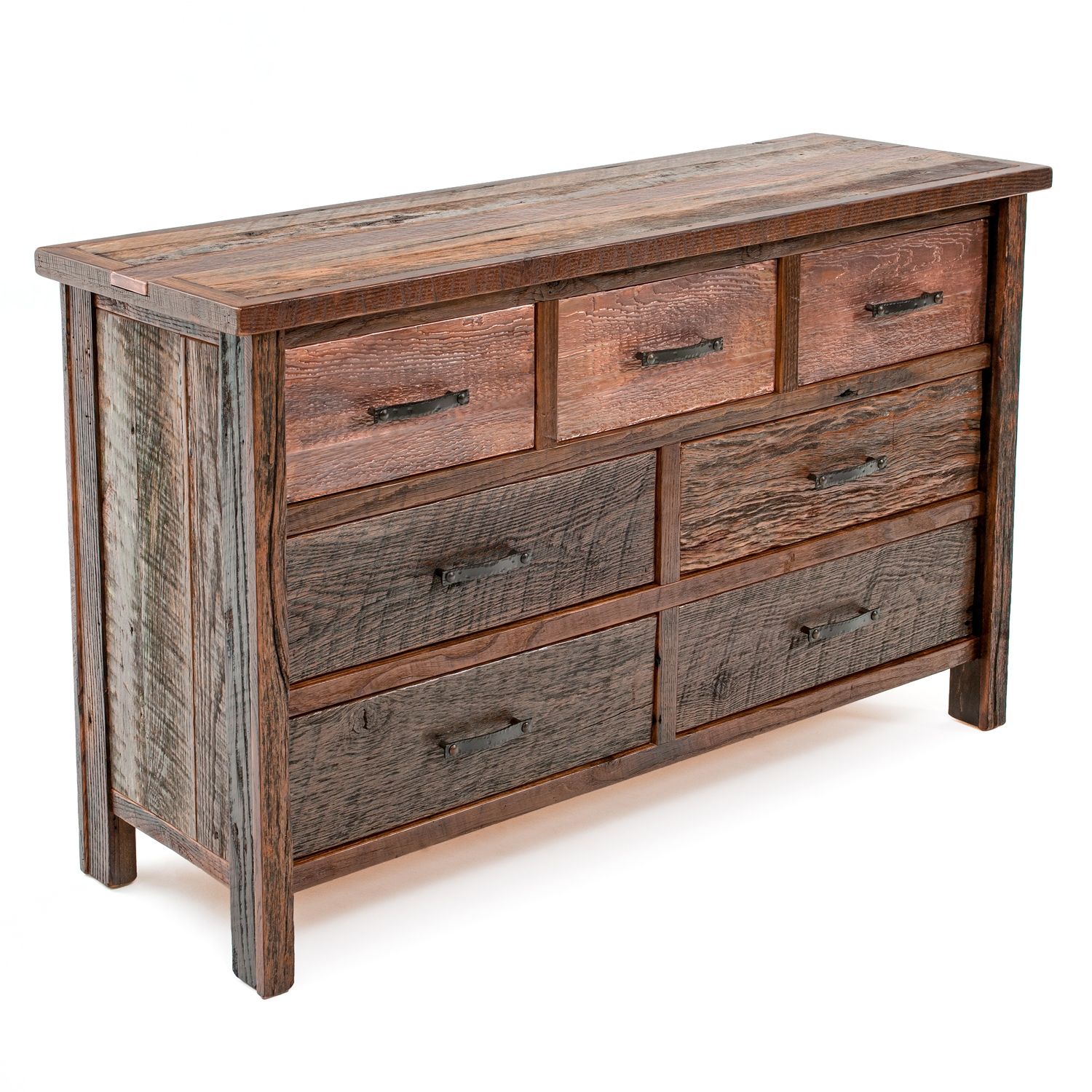 COPPER CANYON 7 DRAWER BARN WOOD DRESSER