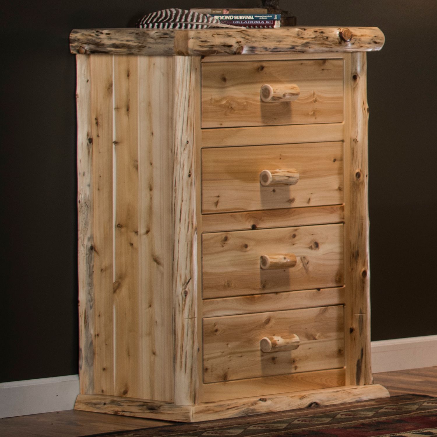 CEDAR LAKE LODGE 4 DRAWER LOG CHEST