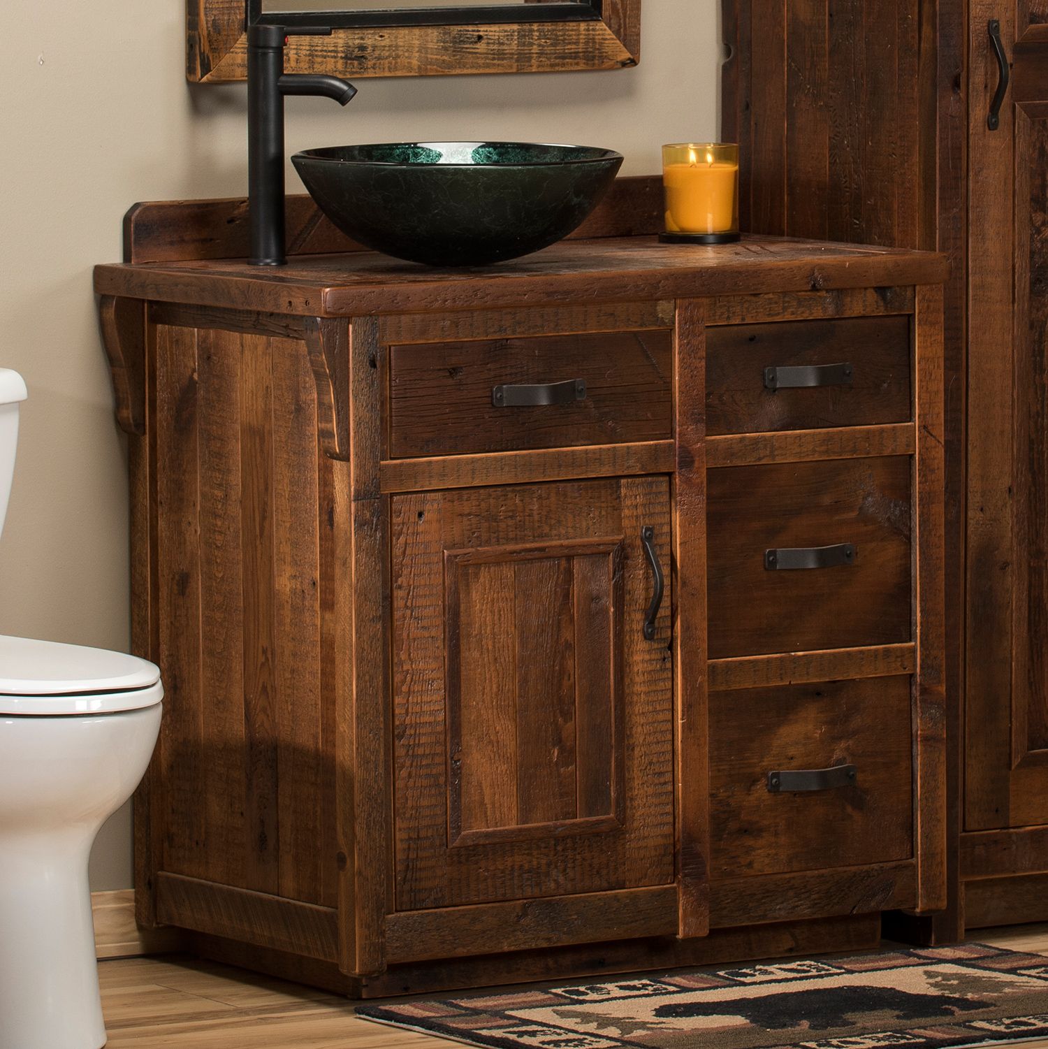 Rocky Creek Barn Wood Vanity - Woodland Creek Furniture, image size:1500x1501