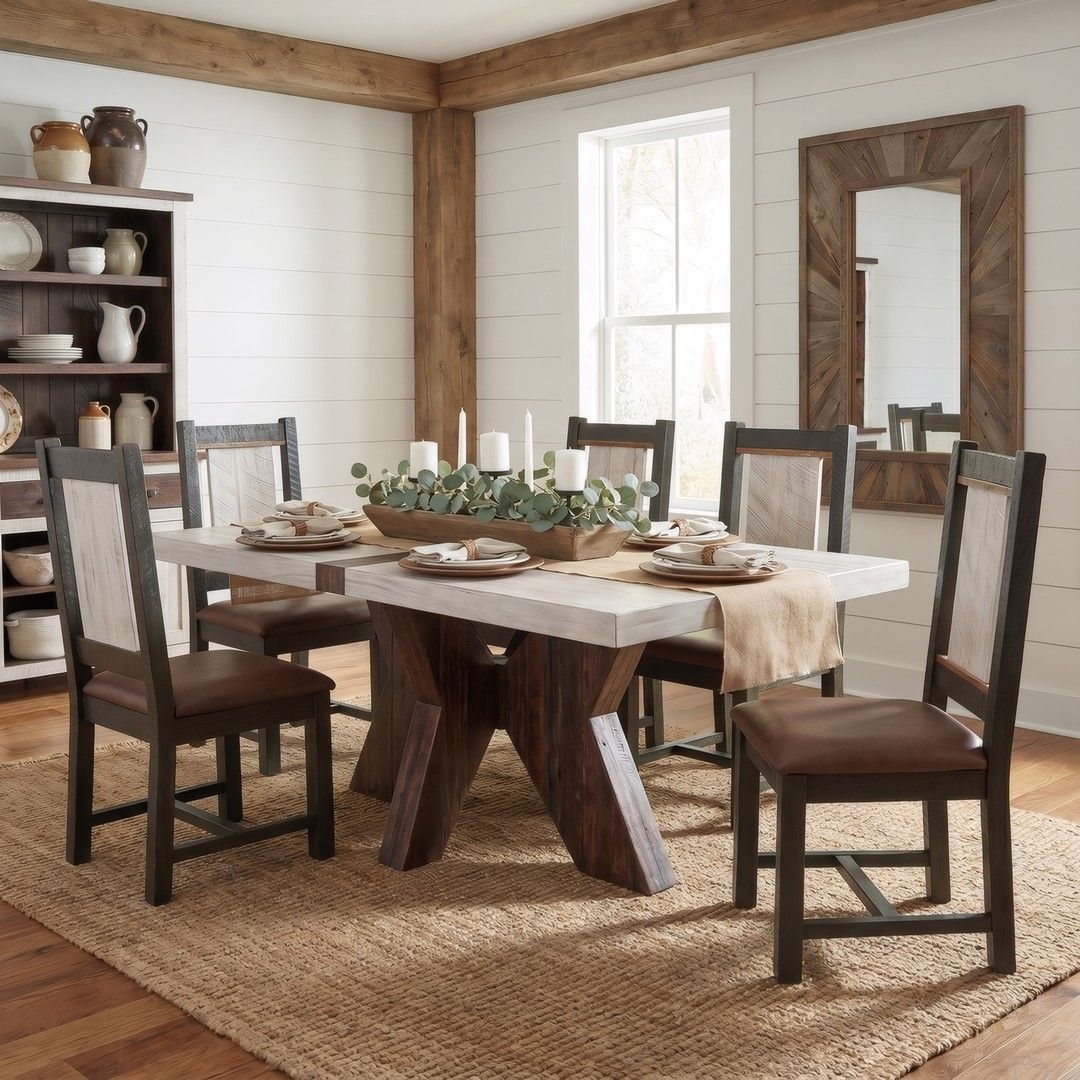 Rustic Ridge Whitewash Dining Chair