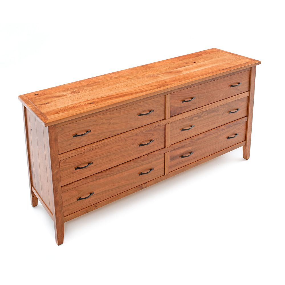 DENVER AMBROSIA MAPLE & CHERRY 6 DRAWER DRESSER