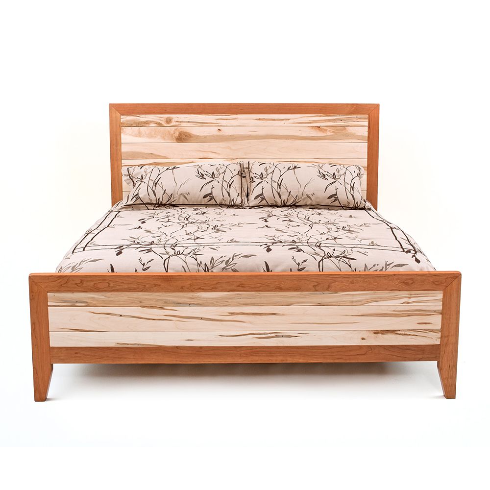 DENVER CHERRY & AMBROSIA MAPLE PANEL BED
