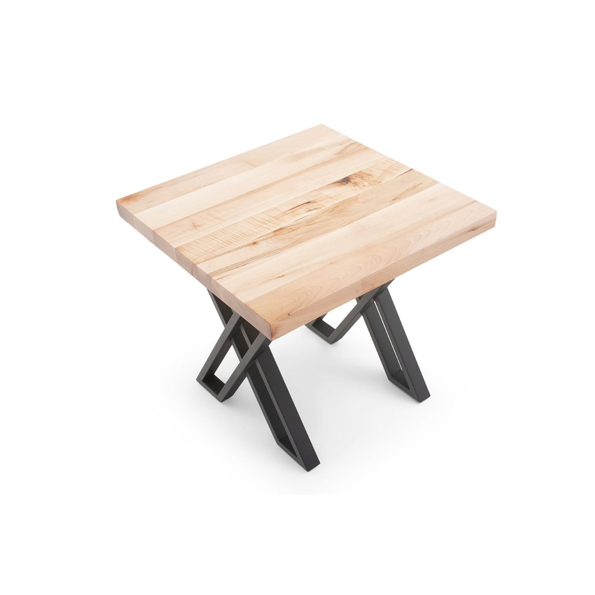 Modern Silhouette X Natural Wood End Table