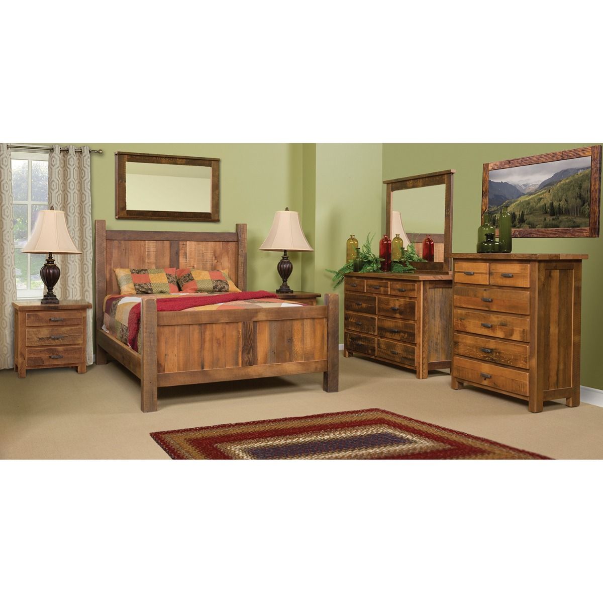 RUSTIC FARMSTEAD BARN WOOD BEDS