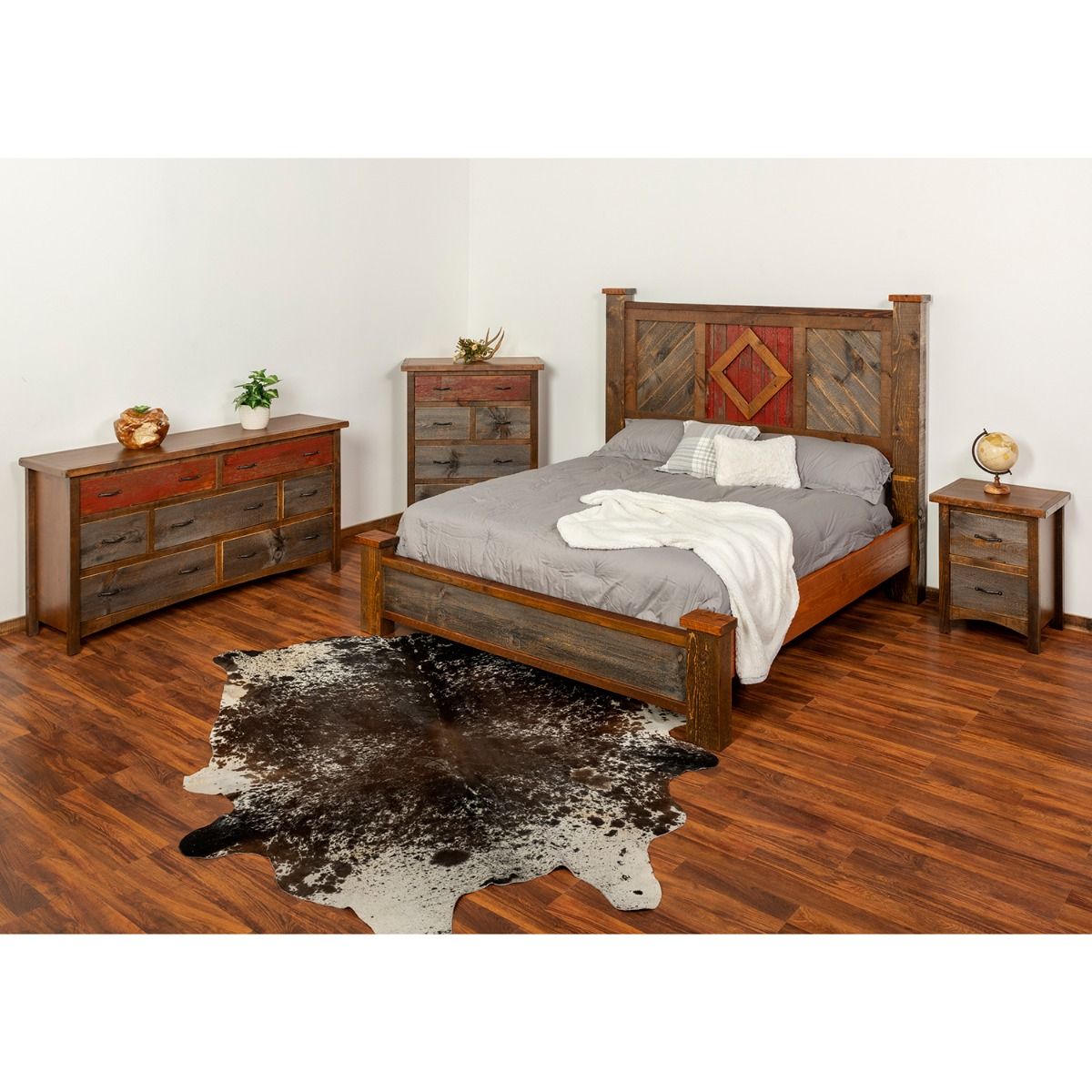 GOLD FIELDS BARN WOOD 1 DRAWER NIGHTSTAND