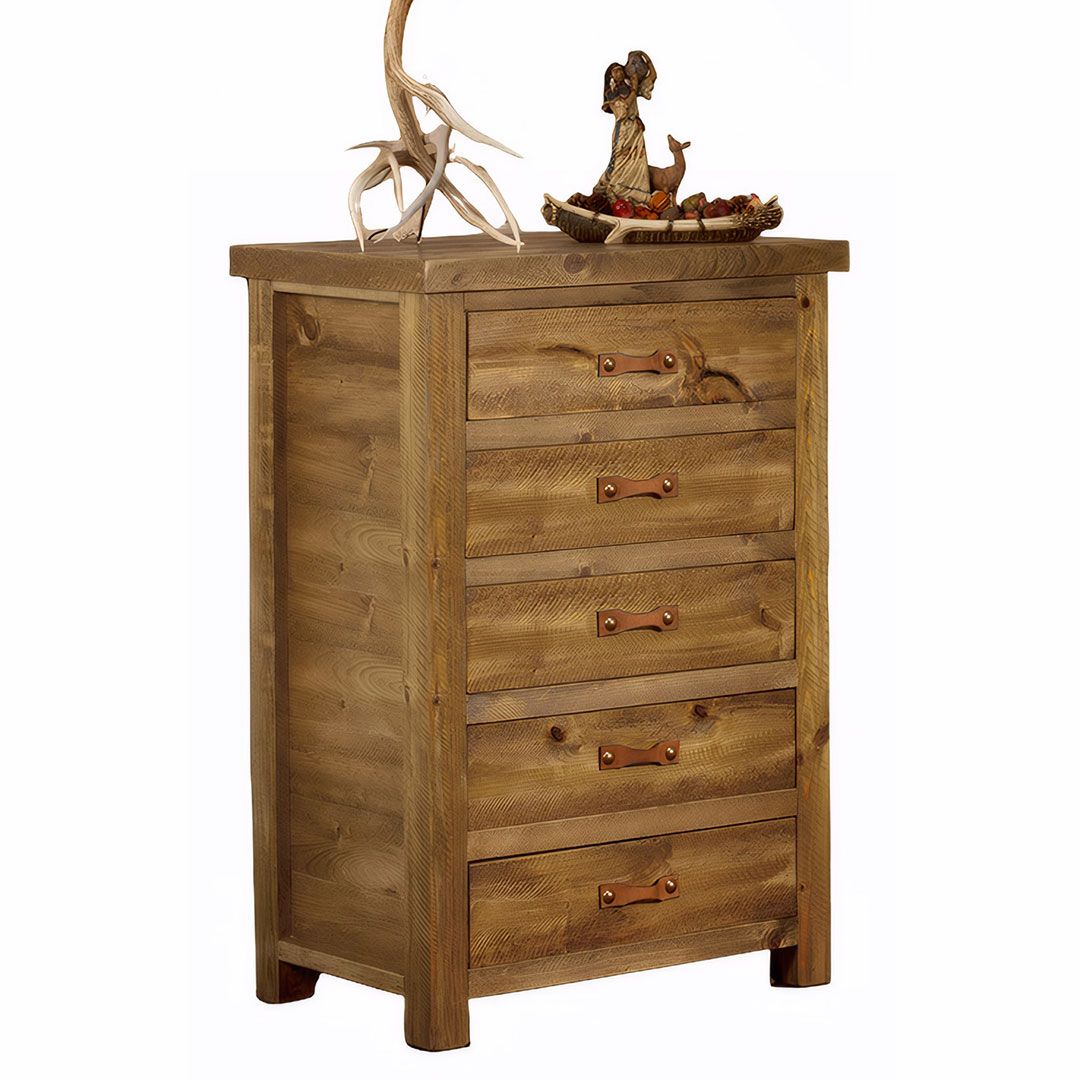 HEARTLAND WEATHERED WOOD 5 DRAWER CHEST