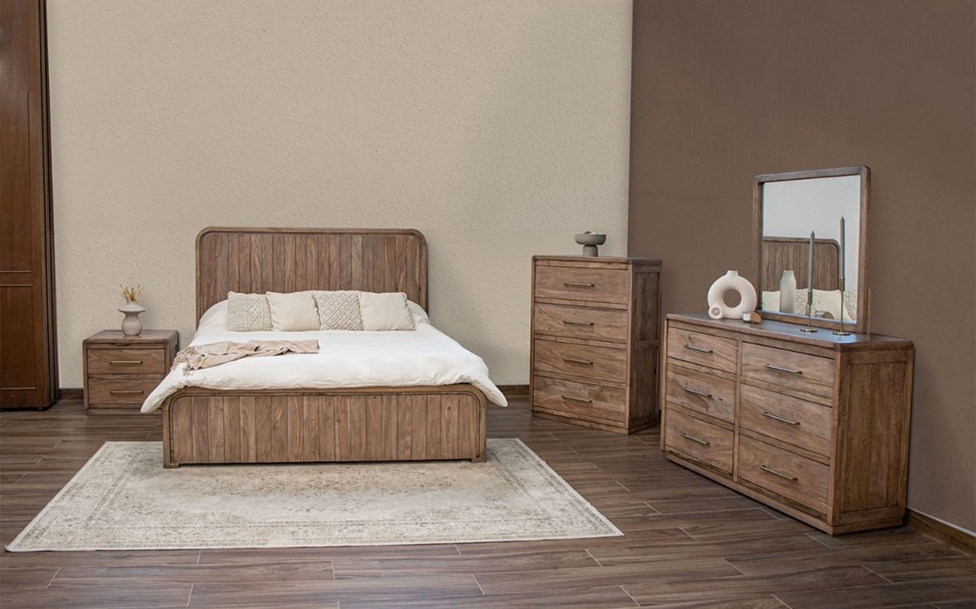 MEZQUITE MODERN COTTAGE 2 DRAWER NATURAL WOOD NIGHTSTAND