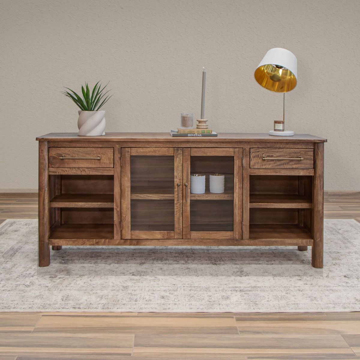 Modern Olimpia Natural Wood 70" TV Stand