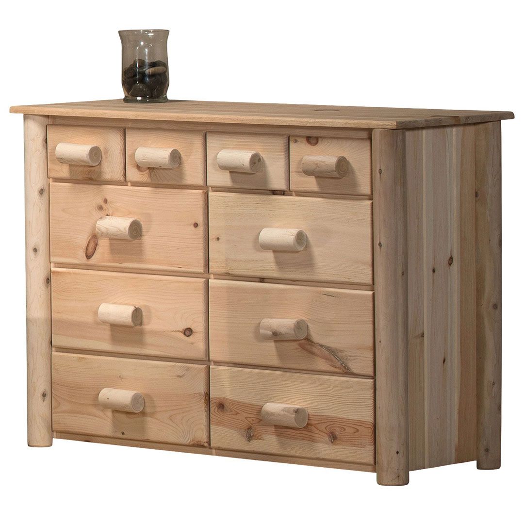 LAKELAND FRONTIER 10 DRAWER LOG DRESSER