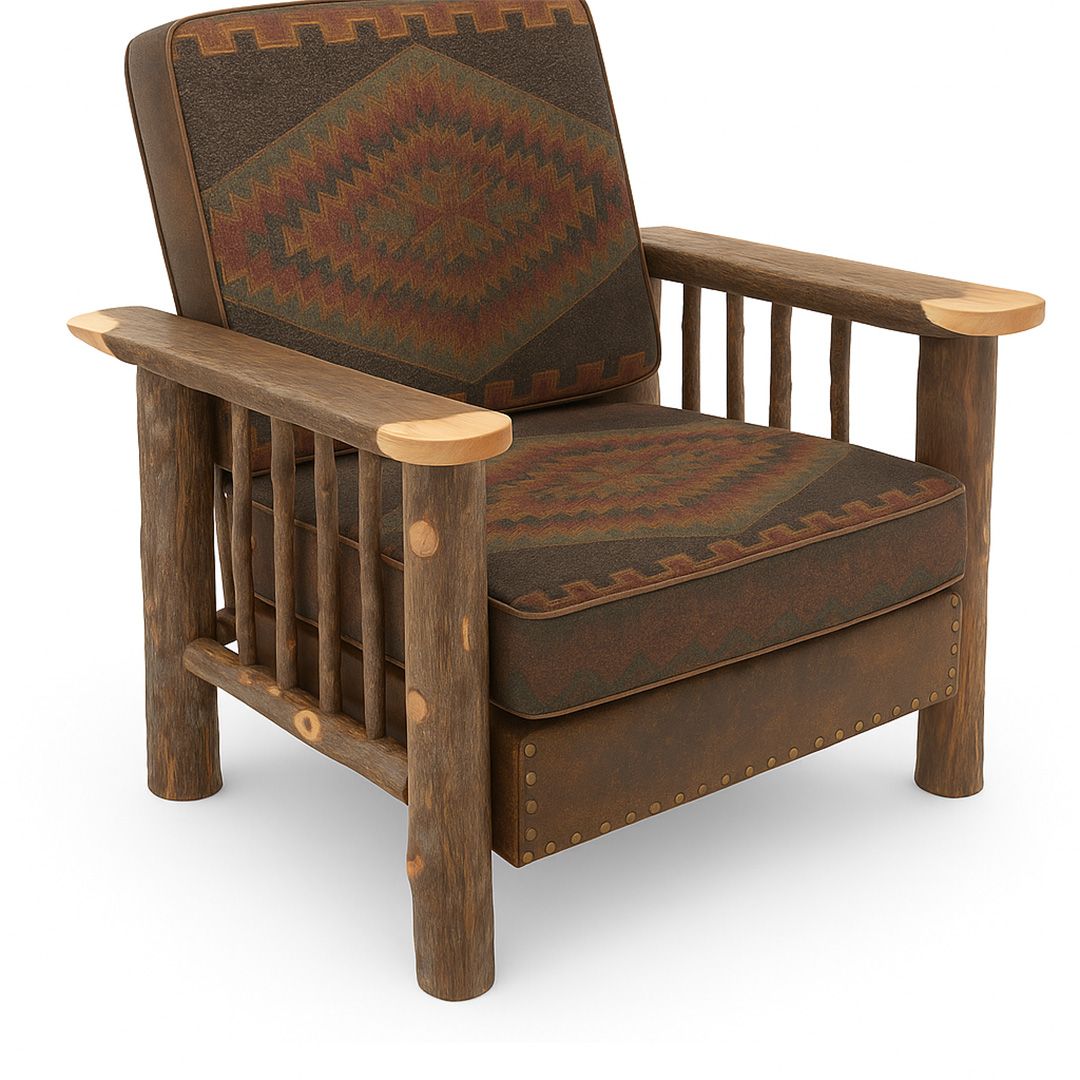 Saranac Hickory Log Living Room Chair