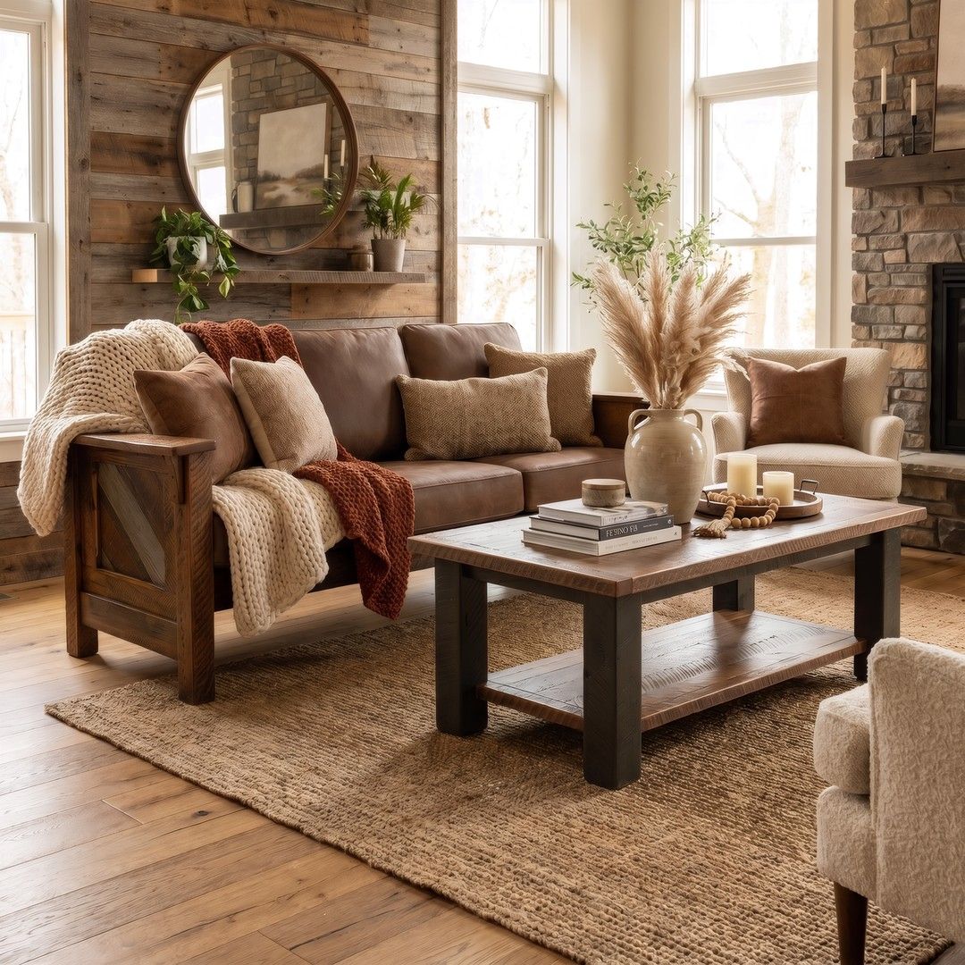 Rustic Sofa Storage River Rustic Bourbon Smoke Barnwood Sofa