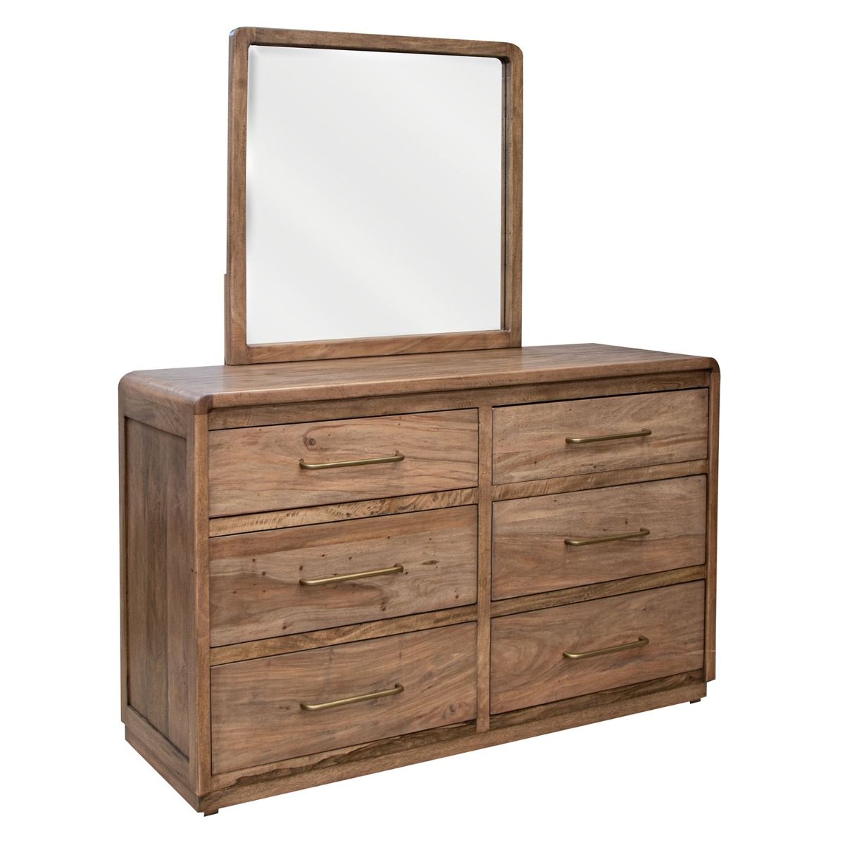 MEZQUITE MODERN COTTAGE 6 DRAWER NATURAL WOOD DRESSER