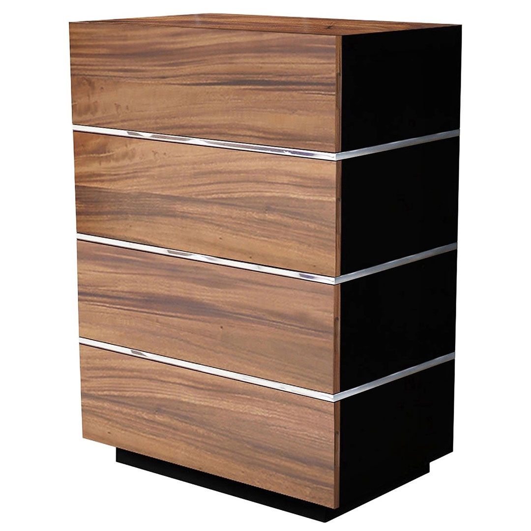 MODERN CHIC WOOD CHEST OF DRAWERS