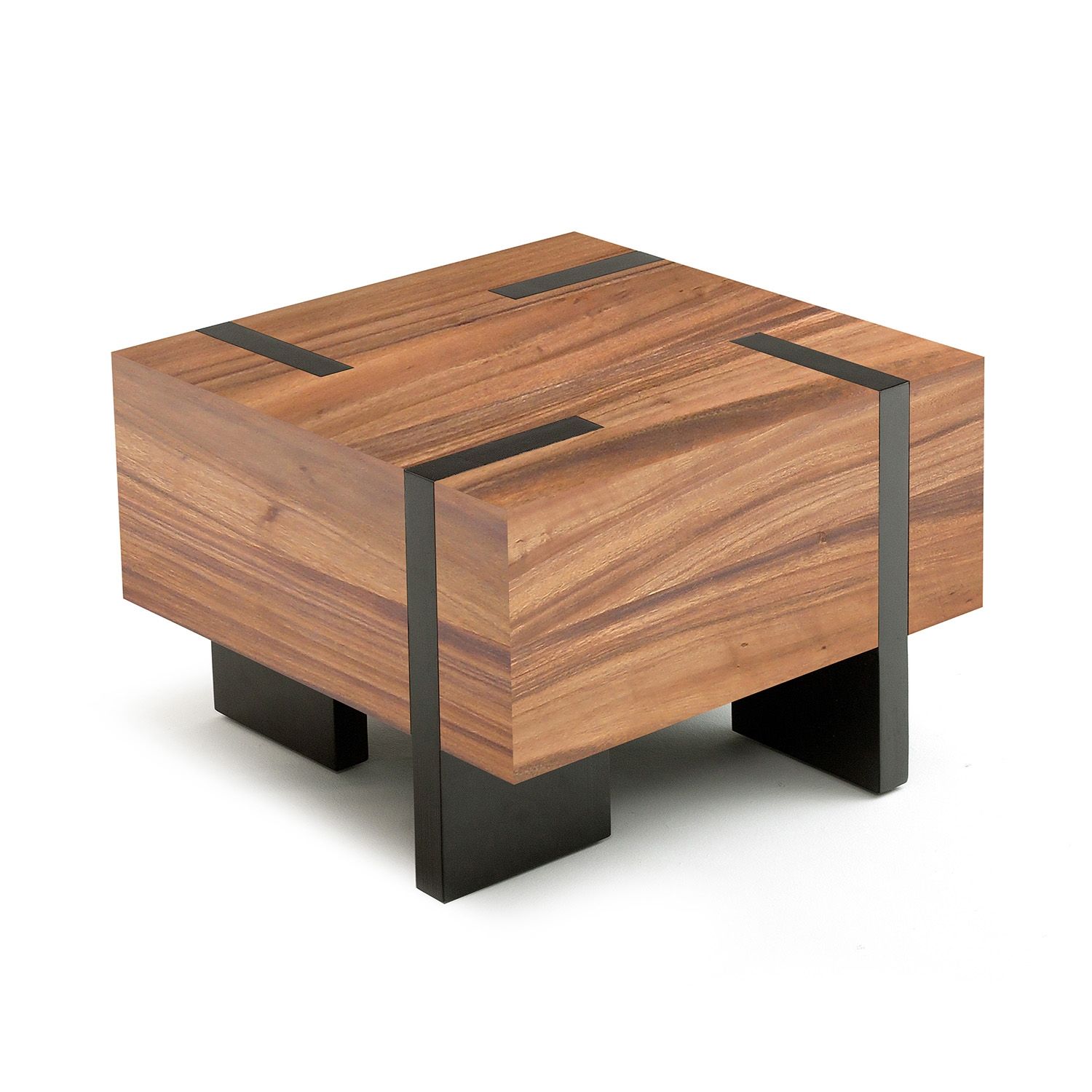 Ebony Mahogany Golden Walnut Modern Chic End Table
