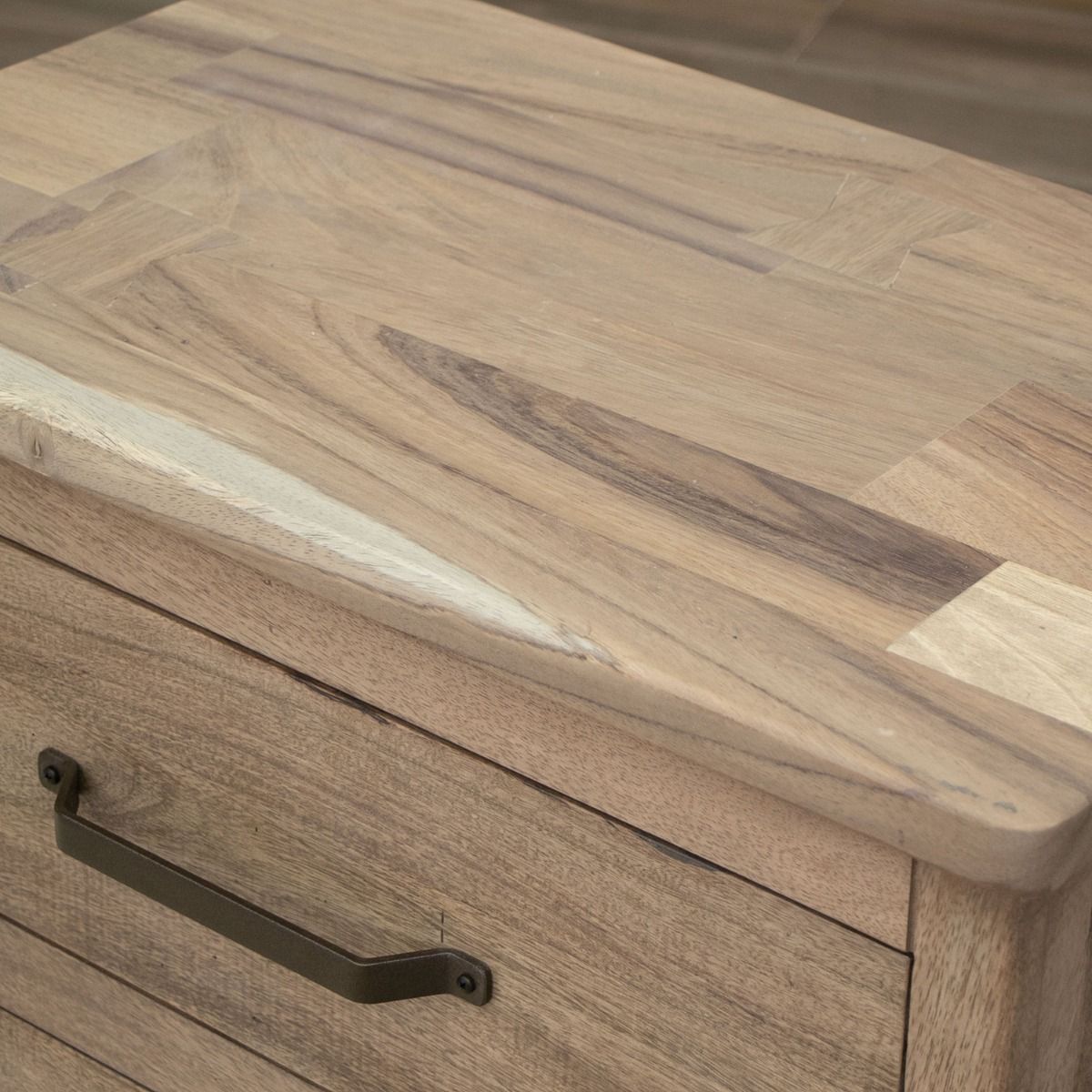 MODERN PAROTA 5 DRAWER NATURAL WOOD CHEST