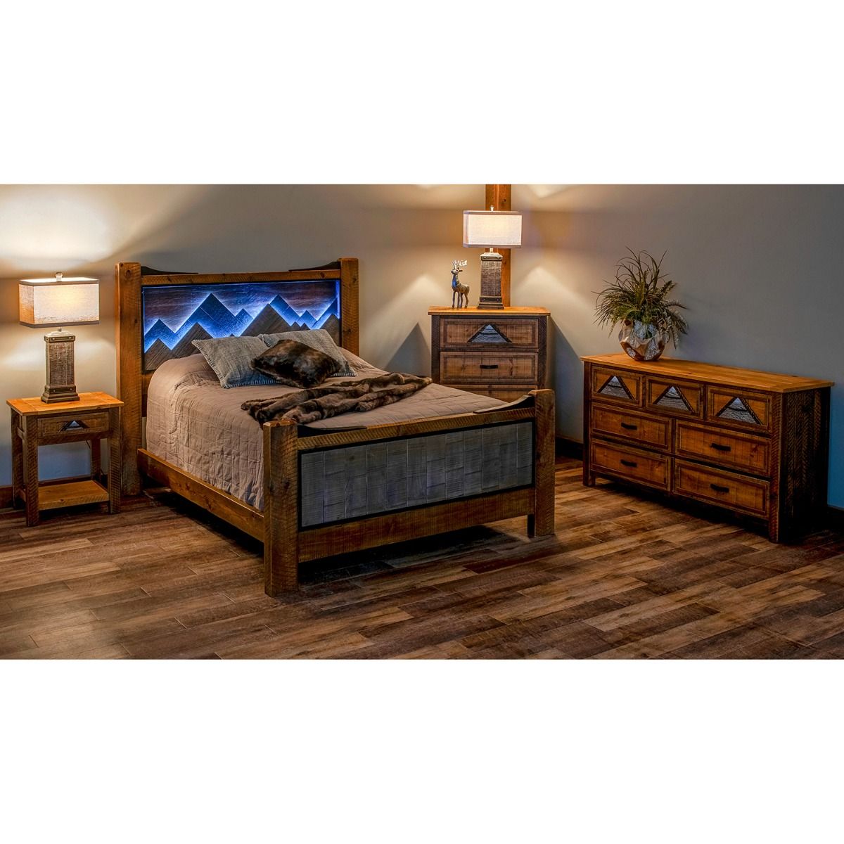 MOUNTAIN HORIZON 1 DRAWER BARNWOOD NIGHTSTAND