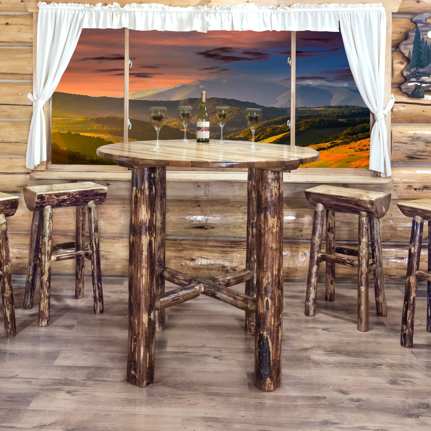 Glacier Country Pine Pub Table